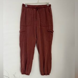Seven for all Mankind burnt orange cargo jogger pants size large